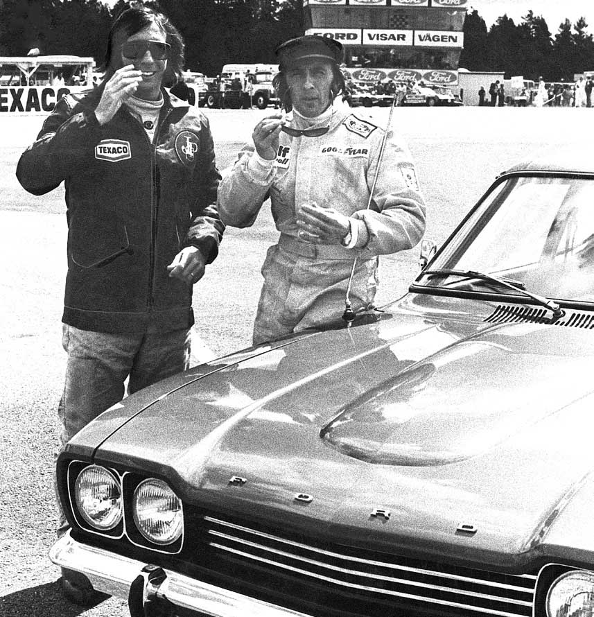 Die Formel 1-Weltmeister Emerson Fittipaldi (links) und Jackie Stewart saßen am Steuer von Werks-RS. Stewart nutzte auch privat einen 3000 GXL. Die Formel 1-Weltmeister Emerson Fittipaldi (links) und Jackie Stewart saßen am Steuer von Werks-RS. Stewart nutzte auch privat einen 3000 GXL.