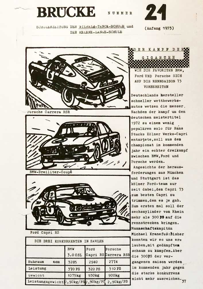 „Brücke“ hieß die Schülerzeitung. „Brücke“ hieß die Schülerzeitung.