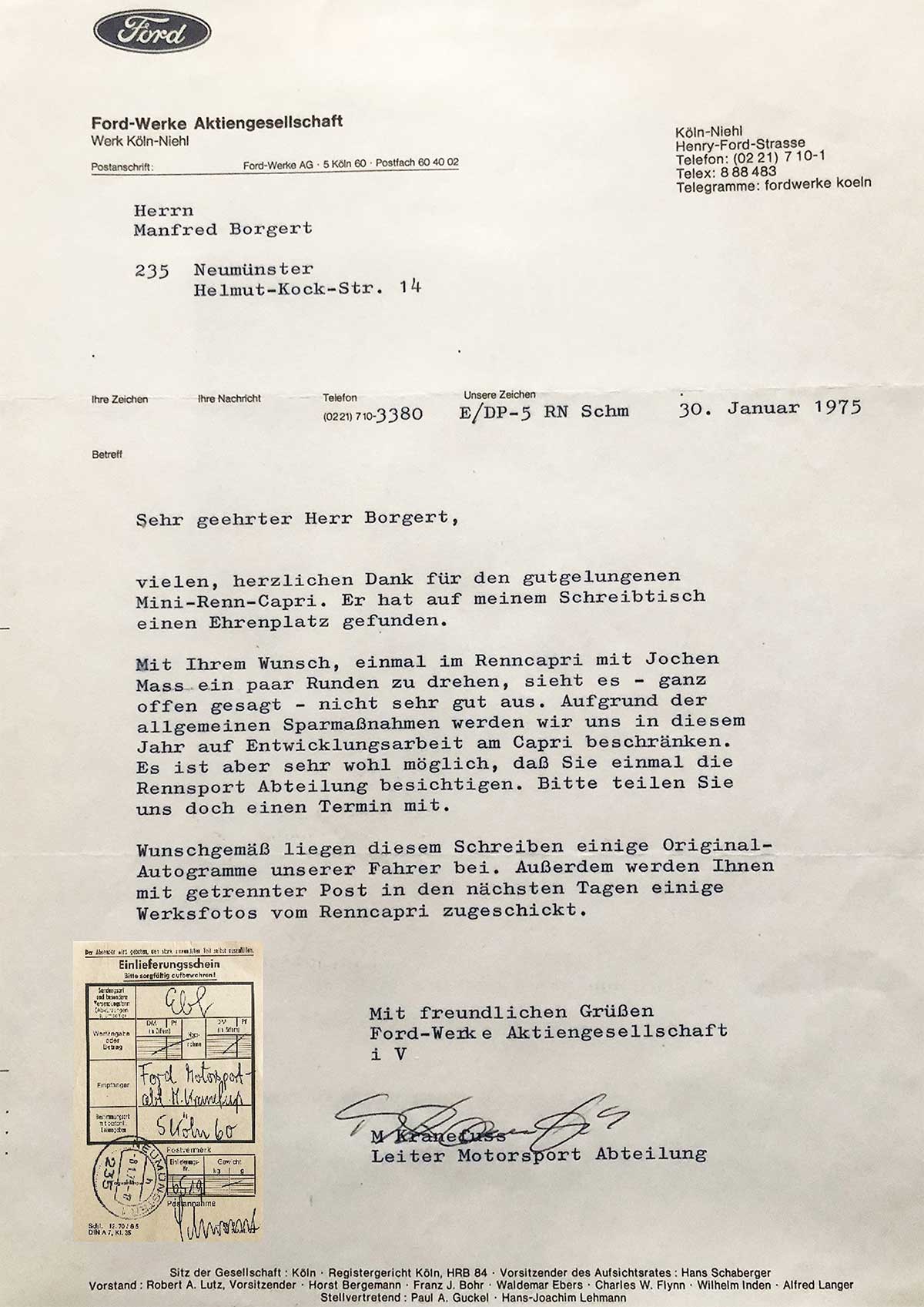 Die Antwort von Mike Kranefuß. Die Antwort von Mike Kranefuß.