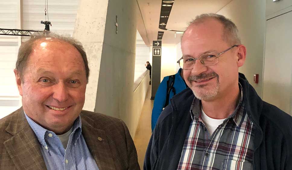 Jochen Jochen Mass und ich auf der Messe in Nürnberg.