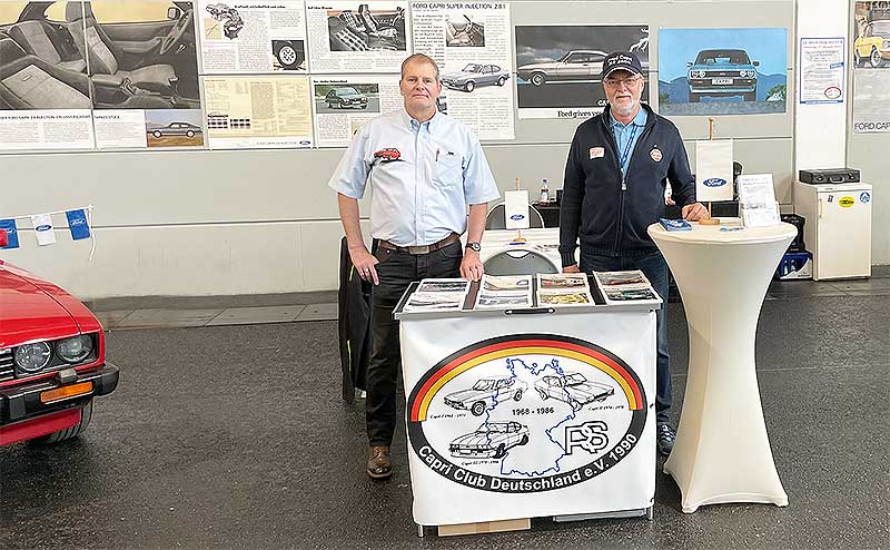 Die beiden CCD-Vorstände Wolfgang Stein (links) und Anton Feßler sind in Friedrichshafen alljährlich mit dem Capri Team Weilheim-Schongau vor Ort. Die beiden CCD-Vorstände Wolfgang Stein (links) und Anton Feßler sind in Friedrichshafen alljährlich mit dem Capri Team Weilheim-Schongau vor Ort.