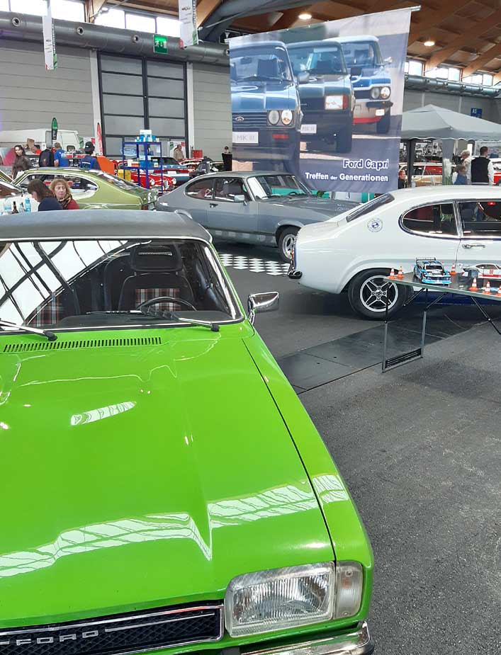 Alle Baureihen und ein aufsehenerregendes Plakat bei den Capri Freaks Bayern. Alle Baureihen und ein aufsehenerregendes Plakat bei den Capri Freaks Bayern.