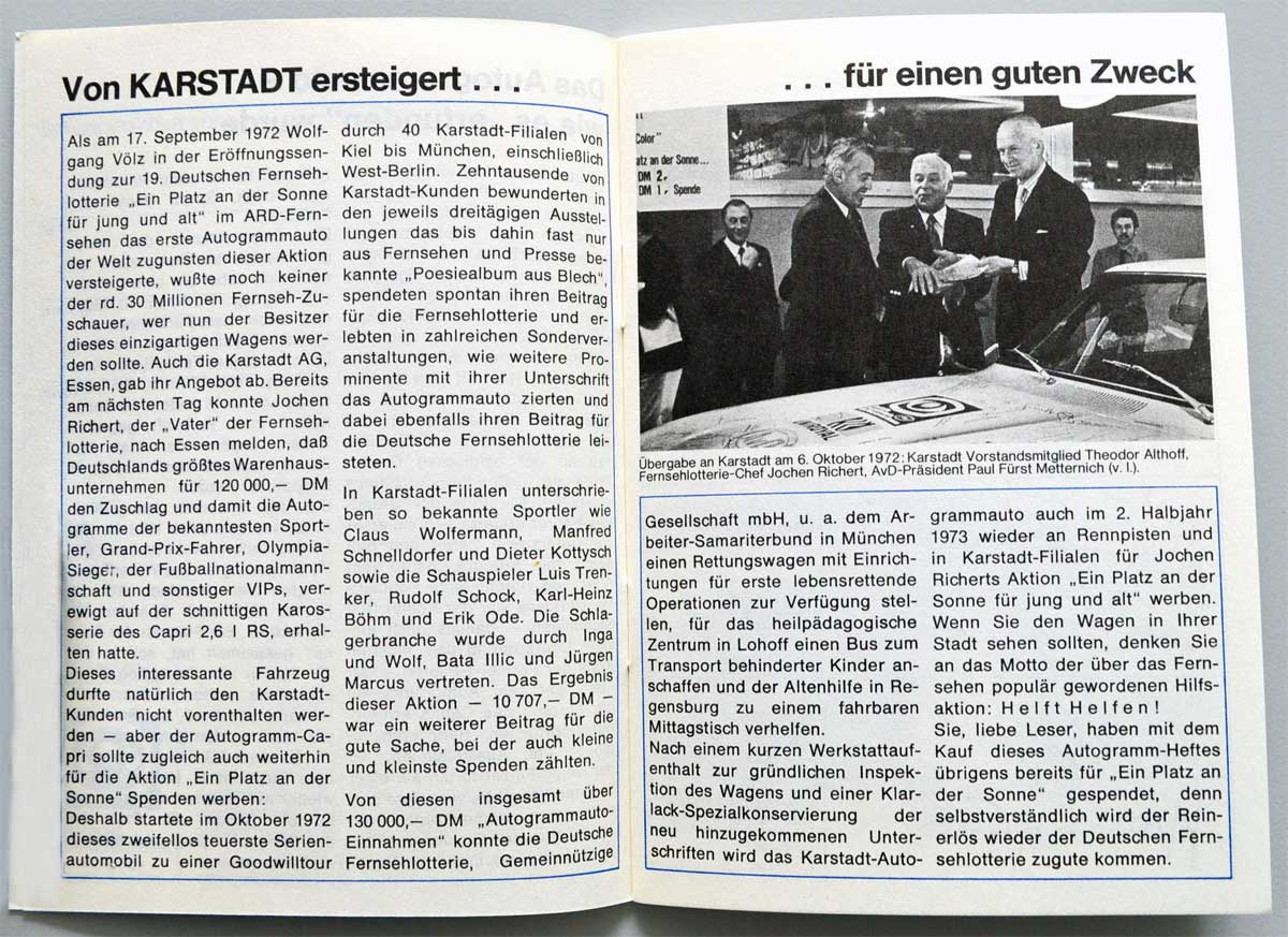 Von Karstadt ersteigert...  ...für einen guten Zweck! Von Karstadt ersteigert...  ...für einen guten Zweck!