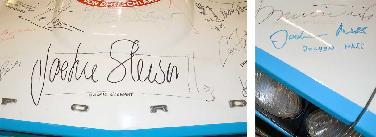 Neben Rolf Stommelen und weiteren Größen des Motorsports haben auch der dreimalige Formel 1-Weltmeister Jackie Stewart und Jochen Mass neben der Königsklasse den Capri im Tourenwagensport bewegt. Neben Rolf Stommelen und weiteren Größen des Motorsports haben auch der dreimalige Formel 1-Weltmeister Jackie Stewart und Jochen Mass neben der Königsklasse den Capri im Tourenwagensport bewegt.