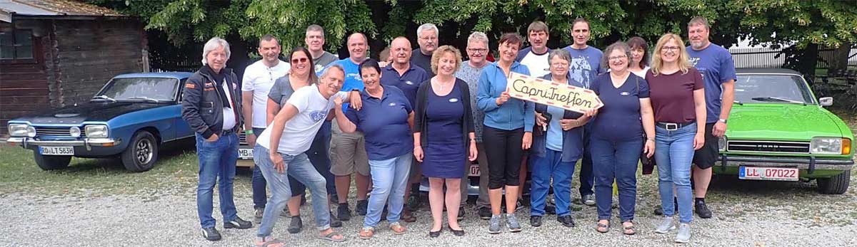 Das veranstaltende Team der Capri Freaks Bayern legte eine Veranstaltung hin, an die sich die Teilnehmer noch lange erinnern werden. Das veranstaltende Team der Capri Freaks Bayern legte eine Veranstaltung hin, an die sich die Teilnehmer noch lange erinnern werden.