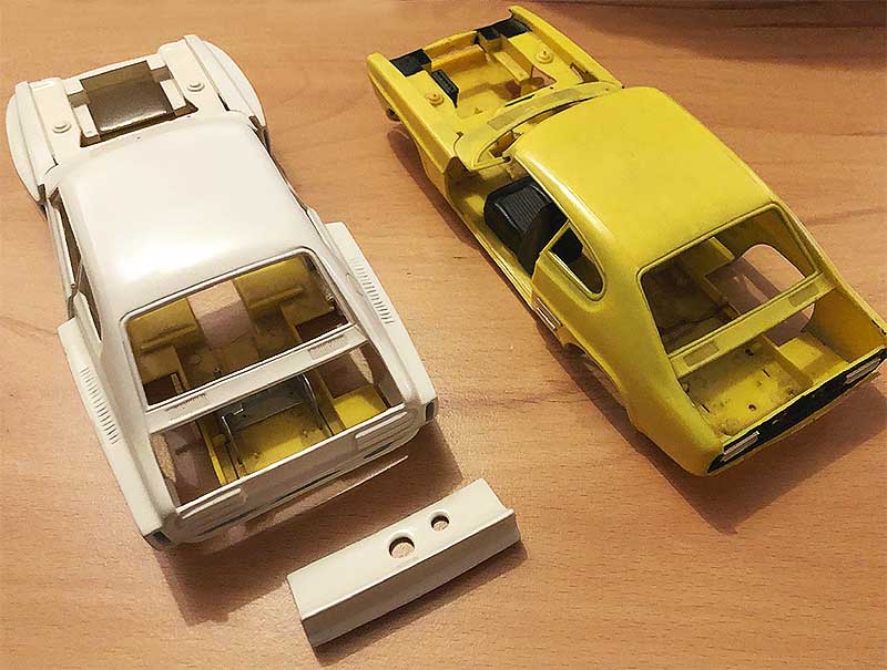 Hier der Vergleich zwischen dem Basismodell und dem Umbau. Hier der Vergleich zwischen dem Basismodell und dem Umbau.