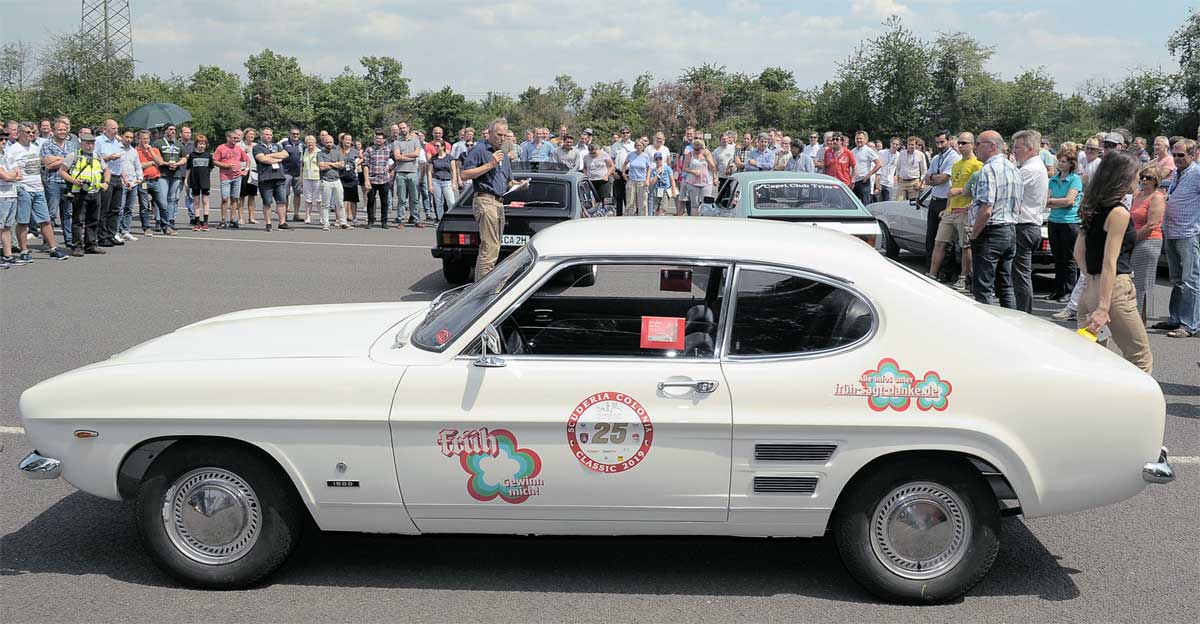 Bei der Werksveranstaltung zum 50. des Capri zog der „Kölsch-Capri“ viele Blicke auf sich. Bei der Werksveranstaltung zum 50. des Capri zog der „Kölsch-Capri“ viele Blicke auf sich.