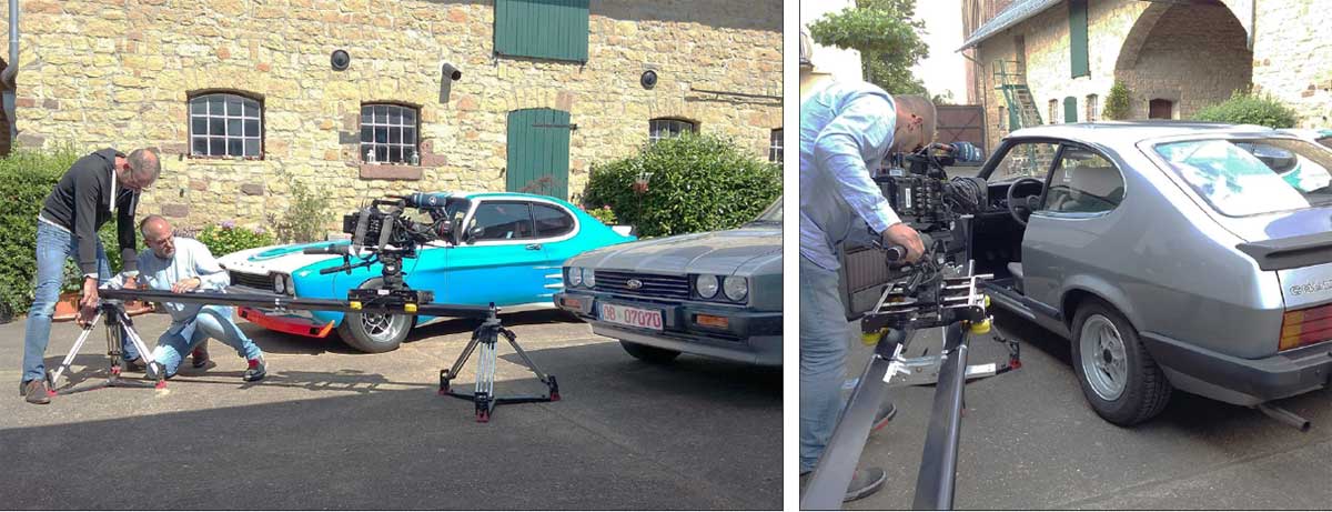 Malte Hallwachs und Thorsten Link (linkes Bild) lassen die Kamera einmal an den stehenden Coupés vorbeifahren. Dazu rücken auch die Innenräume in den Fokus. Malte Hallwachs und Thorsten Link (linkes Bild) lassen die Kamera einmal an den stehenden Coupés vorbeifahren. Dazu rücken auch die Innenräume in den Fokus.