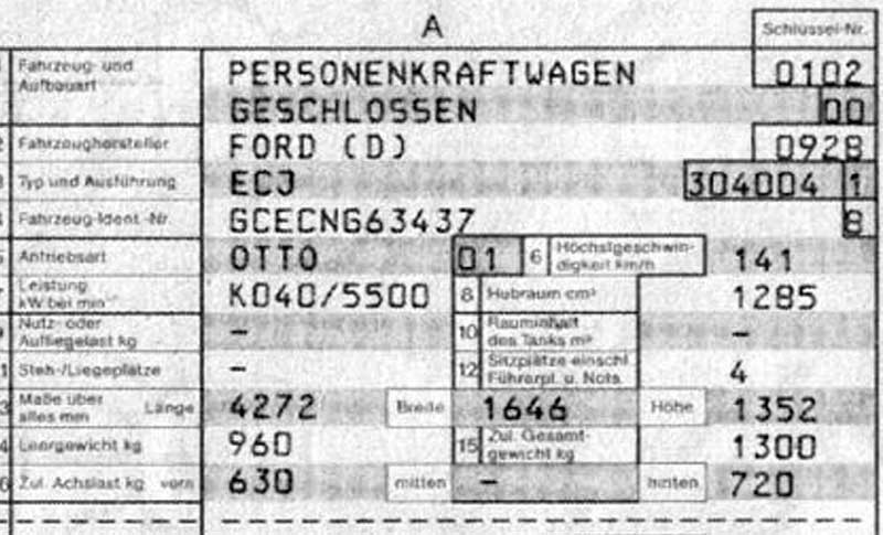 Der Brief beweist: Dieser Capri ´73 war ursprünglich ein 1300-er. Der Brief beweist: Dieser Capri ´73 war ursprünglich ein 1300-er.