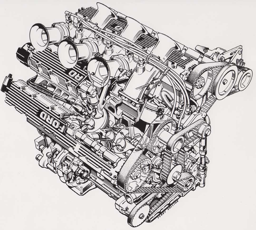 3,4 Liter Cosworth Motor (Typ GAA). Einsatz 1974 und 1975. 415 PS bis 455 PS. 3,4 Liter Cosworth Motor (Typ GAA). Einsatz 1974 und 1975. 415 PS bis 455 PS.