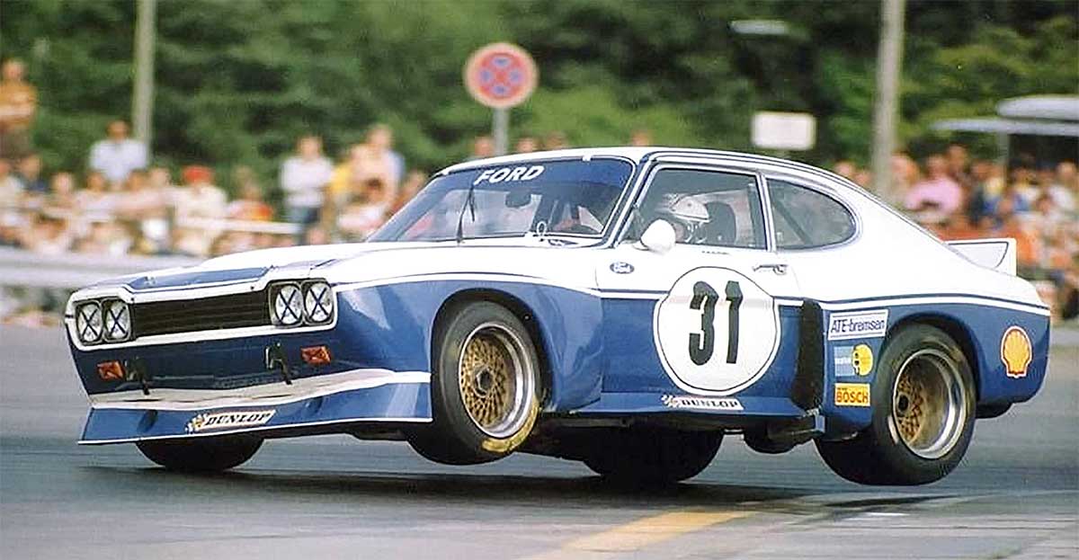 Mit 455 PS unter der Haube: Abschied des Capri vom Norisring 1975 mit Mass am Steuer. Mit 455 PS unter der Haube: Abschied des Capri vom Norisring 1975 mit Mass am Steuer.