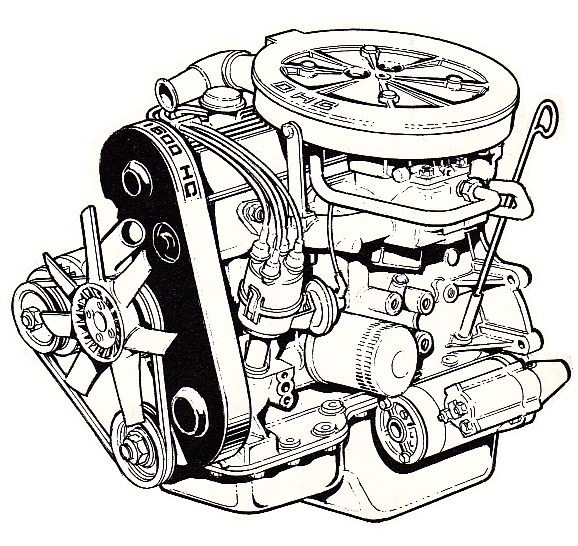 Ford OHC Pinto Motorenbild Ford OHC Pinto Motorenbild
