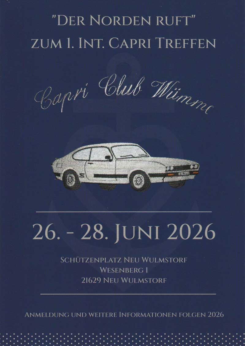 1. Internationales Capri Treffen Capri Club Wümme 1. Internationales Capri Treffen Capri Club Wümme
